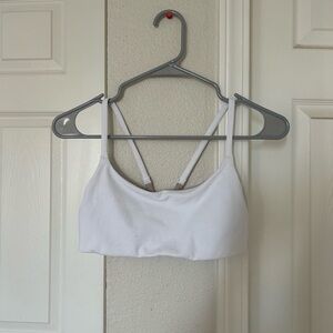 White lululemon yoga bra